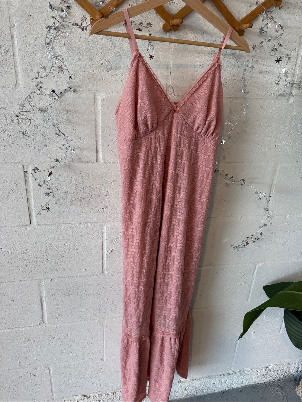 Free People Boho Women's Pink Lace maxi dress